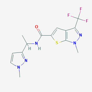 1-METHYL-N~5~-[1-(1-METHYL-1H-PYRAZOL-3-YL)ETHYL]-3-(TRIFLUOROMETHYL)-1H-THIENO[2,3-C]PYRAZOLE-5-CARBOXAMIDE