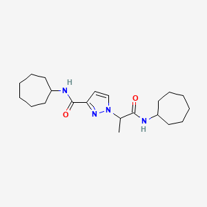 N~3~-CYCLOHEPTYL-1-[2-(CYCLOHEPTYLAMINO)-1-METHYL-2-OXOETHYL]-1H-PYRAZOLE-3-CARBOXAMIDE