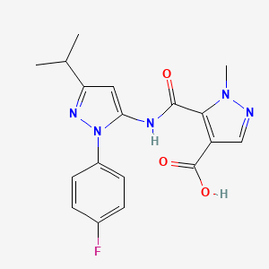 5-({[1-(4-fluorophenyl)-3-isopropyl-1H-pyrazol-5-yl]amino}carbonyl)-1-methyl-1H-pyrazole-4-carboxylic acid