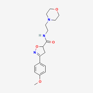 3-(4-methoxyphenyl)-N-[2-(4-morpholinyl)ethyl]-4,5-dihydro-5-isoxazolecarboxamide