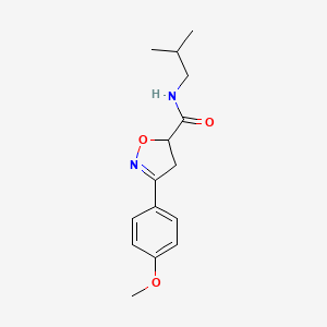 3-(4-methoxyphenyl)-N-(2-methylpropyl)-4,5-dihydro-1,2-oxazole-5-carboxamide