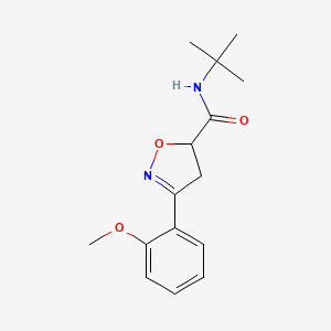 N-tert-butyl-3-(2-methoxyphenyl)-4,5-dihydro-1,2-oxazole-5-carboxamide