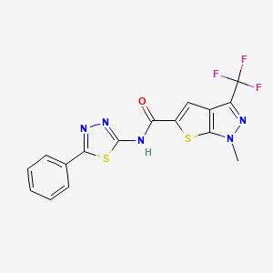 1-METHYL-N~5~-(5-PHENYL-1,3,4-THIADIAZOL-2-YL)-3-(TRIFLUOROMETHYL)-1H-THIENO[2,3-C]PYRAZOLE-5-CARBOXAMIDE