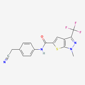 N~5~-[4-(CYANOMETHYL)PHENYL]-1-METHYL-3-(TRIFLUOROMETHYL)-1H-THIENO[2,3-C]PYRAZOLE-5-CARBOXAMIDE