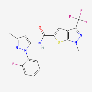 N~5~-[1-(2-FLUOROPHENYL)-3-METHYL-1H-PYRAZOL-5-YL]-1-METHYL-3-(TRIFLUOROMETHYL)-1H-THIENO[2,3-C]PYRAZOLE-5-CARBOXAMIDE