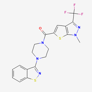 [4-(1,2-BENZISOTHIAZOL-3-YL)PIPERAZINO][1-METHYL-3-(TRIFLUOROMETHYL)-1H-THIENO[2,3-C]PYRAZOL-5-YL]METHANONE