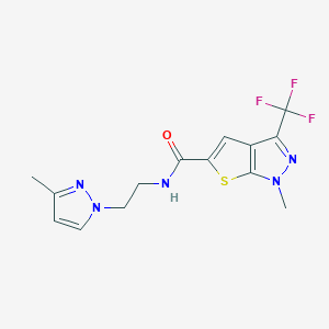 1-METHYL-N~5~-[2-(3-METHYL-1H-PYRAZOL-1-YL)ETHYL]-3-(TRIFLUOROMETHYL)-1H-THIENO[2,3-C]PYRAZOLE-5-CARBOXAMIDE