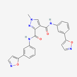 N~3~,N~4~-BIS[3-(5-ISOXAZOLYL)PHENYL]-1-METHYL-1H-PYRAZOLE-3,4-DICARBOXAMIDE