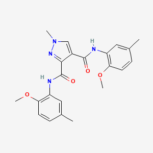 N~3~,N~4~-BIS(2-METHOXY-5-METHYLPHENYL)-1-METHYL-1H-PYRAZOLE-3,4-DICARBOXAMIDE