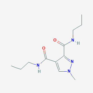 molecular formula C12H20N4O2 B4373864 1-methyl-N,N'-dipropyl-1H-pyrazole-3,4-dicarboxamide 