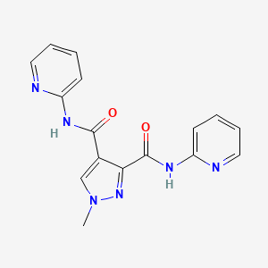 1-methyl-3-N,4-N-dipyridin-2-ylpyrazole-3,4-dicarboxamide