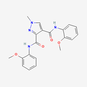 molecular formula C20H20N4O4 B4373894 N~3~,N~4~-BIS(2-METHOXYPHENYL)-1-METHYL-1H-PYRAZOLE-3,4-DICARBOXAMIDE 