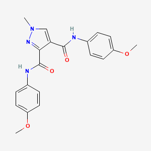 N~3~,N~4~-BIS(4-METHOXYPHENYL)-1-METHYL-1H-PYRAZOLE-3,4-DICARBOXAMIDE