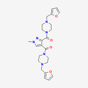 1,1'-[(1-methyl-1H-pyrazole-3,4-diyl)dicarbonyl]bis[4-(2-furylmethyl)piperazine]