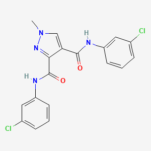 N,N'-bis(3-chlorophenyl)-1-methyl-1H-pyrazole-3,4-dicarboxamide