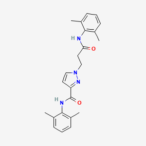 molecular formula C23H26N4O2 B4373989 1-[3-(2,6-DIMETHYLANILINO)-3-OXOPROPYL]-N~3~-(2,6-DIMETHYLPHENYL)-1H-PYRAZOLE-3-CARBOXAMIDE 