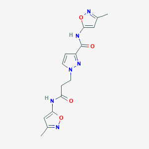 N-(3-methyl-1,2-oxazol-5-yl)-1-[3-[(3-methyl-1,2-oxazol-5-yl)amino]-3-oxopropyl]pyrazole-3-carboxamide