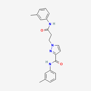 molecular formula C21H22N4O2 B4374010 N~3~-(3-METHYLPHENYL)-1-[3-OXO-3-(3-TOLUIDINO)PROPYL]-1H-PYRAZOLE-3-CARBOXAMIDE 