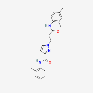 molecular formula C23H26N4O2 B4374029 1-[3-(2,4-DIMETHYLANILINO)-3-OXOPROPYL]-N~3~-(2,4-DIMETHYLPHENYL)-1H-PYRAZOLE-3-CARBOXAMIDE 