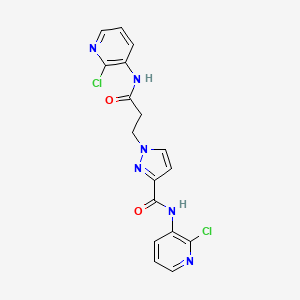 N~3~-(2-CHLORO-3-PYRIDYL)-1-{3-[(2-CHLORO-3-PYRIDYL)AMINO]-3-OXOPROPYL}-1H-PYRAZOLE-3-CARBOXAMIDE