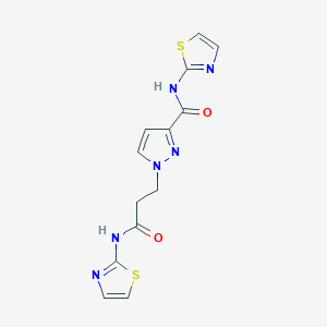 1-[3-oxo-3-(1,3-thiazol-2-ylamino)propyl]-N-1,3-thiazol-2-yl-1H-pyrazole-3-carboxamide