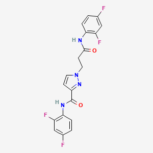 1-[3-(2,4-DIFLUOROANILINO)-3-OXOPROPYL]-N~3~-(2,4-DIFLUOROPHENYL)-1H-PYRAZOLE-3-CARBOXAMIDE