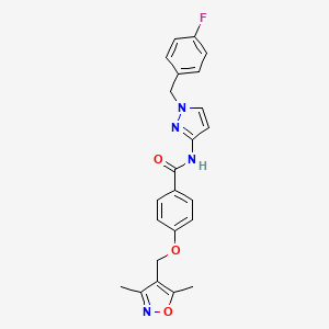 4-[(3,5-DIMETHYL-4-ISOXAZOLYL)METHOXY]-N~1~-[1-(4-FLUOROBENZYL)-1H-PYRAZOL-3-YL]BENZAMIDE