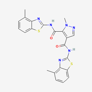 1-METHYL-N~4~,N~5~-BIS(4-METHYL-1,3-BENZOTHIAZOL-2-YL)-1H-PYRAZOLE-4,5-DICARBOXAMIDE