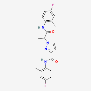 N-(4-fluoro-2-methylphenyl)-1-{2-[(4-fluoro-2-methylphenyl)amino]-1-methyl-2-oxoethyl}-1H-pyrazole-3-carboxamide