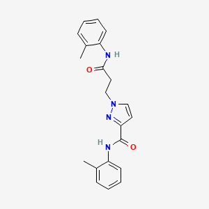 molecular formula C21H22N4O2 B4374161 N~3~-(2-METHYLPHENYL)-1-[3-OXO-3-(2-TOLUIDINO)PROPYL]-1H-PYRAZOLE-3-CARBOXAMIDE 