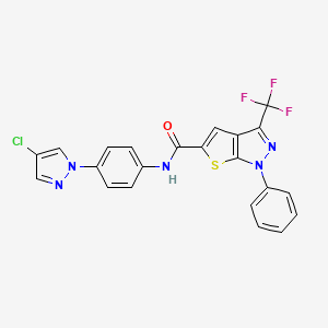 N~5~-[4-(4-Chloro-1H-pyrazol-1-YL)phenyl]-1-phenyl-3-(trifluoromethyl)-1H-thieno[2,3-C]pyrazole-5-carboxamide