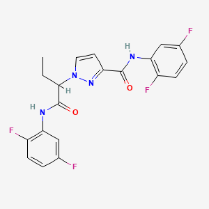 1-{1-[(2,5-DIFLUOROANILINO)CARBONYL]PROPYL}-N~3~-(2,5-DIFLUOROPHENYL)-1H-PYRAZOLE-3-CARBOXAMIDE