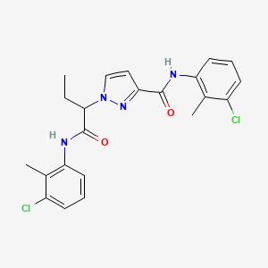 1-{1-[(3-CHLORO-2-METHYLANILINO)CARBONYL]PROPYL}-N~3~-(3-CHLORO-2-METHYLPHENYL)-1H-PYRAZOLE-3-CARBOXAMIDE