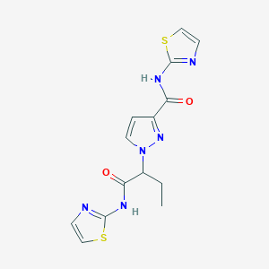 N~3~-(1,3-THIAZOL-2-YL)-1-{1-[(1,3-THIAZOL-2-YLAMINO)CARBONYL]PROPYL}-1H-PYRAZOLE-3-CARBOXAMIDE