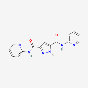 1-methyl-3-N,5-N-dipyridin-2-ylpyrazole-3,5-dicarboxamide