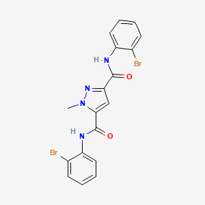 N~3~,N~5~-BIS(2-BROMOPHENYL)-1-METHYL-1H-PYRAZOLE-3,5-DICARBOXAMIDE