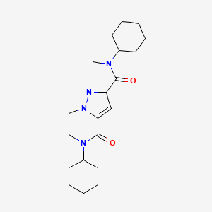 N,N'-dicyclohexyl-N,N',1-trimethyl-1H-pyrazole-3,5-dicarboxamide