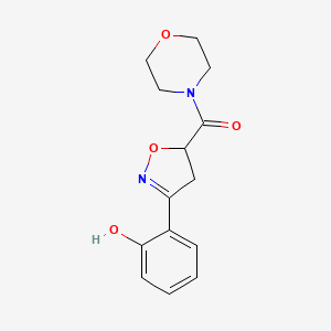 [3-(2-HYDROXYPHENYL)-4,5-DIHYDRO-5-ISOXAZOLYL](MORPHOLINO)METHANONE