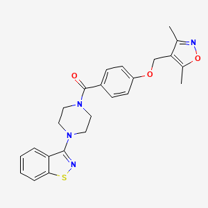 [4-(1,2-BENZISOTHIAZOL-3-YL)PIPERAZINO]{4-[(3,5-DIMETHYL-4-ISOXAZOLYL)METHOXY]PHENYL}METHANONE