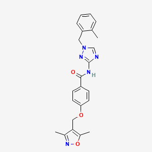 4-[(3,5-DIMETHYL-4-ISOXAZOLYL)METHOXY]-N~1~-[1-(2-METHYLBENZYL)-1H-1,2,4-TRIAZOL-3-YL]BENZAMIDE