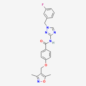 4-[(3,5-dimethyl-4-isoxazolyl)methoxy]-N-[1-(3-fluorobenzyl)-1H-1,2,4-triazol-3-yl]benzamide