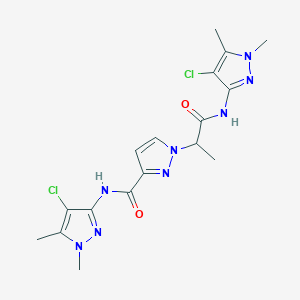 N~3~-(4-CHLORO-1,5-DIMETHYL-1H-PYRAZOL-3-YL)-1-{2-[(4-CHLORO-1,5-DIMETHYL-1H-PYRAZOL-3-YL)AMINO]-1-METHYL-2-OXOETHYL}-1H-PYRAZOLE-3-CARBOXAMIDE