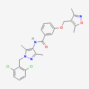 N~1~-[1-(2,6-DICHLOROBENZYL)-3,5-DIMETHYL-1H-PYRAZOL-4-YL]-3-[(3,5-DIMETHYL-4-ISOXAZOLYL)METHOXY]BENZAMIDE