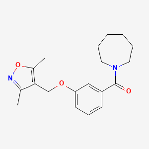 molecular formula C19H24N2O3 B4374402 1-{3-[(3,5-dimethyl-4-isoxazolyl)methoxy]benzoyl}azepane 