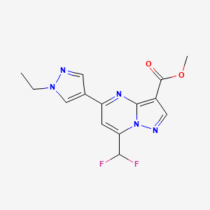 methyl 7-(difluoromethyl)-5-(1-ethyl-1H-pyrazol-4-yl)pyrazolo[1,5-a]pyrimidine-3-carboxylate