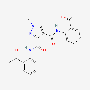 N,N'-bis(2-acetylphenyl)-1-methyl-1H-pyrazole-3,4-dicarboxamide