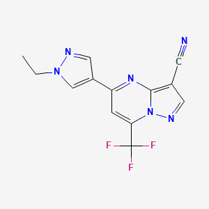 5-(1-ethyl-1H-pyrazol-4-yl)-7-(trifluoromethyl)pyrazolo[1,5-a]pyrimidine-3-carbonitrile