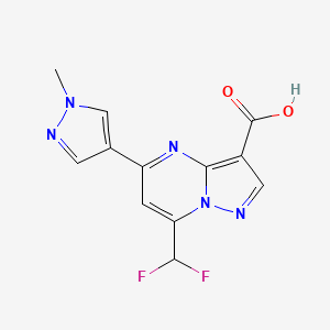 7-(difluoromethyl)-5-(1-methyl-1H-pyrazol-4-yl)pyrazolo[1,5-a]pyrimidine-3-carboxylic acid