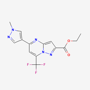 ethyl 5-(1-methyl-1H-pyrazol-4-yl)-7-(trifluoromethyl)pyrazolo[1,5-a]pyrimidine-2-carboxylate