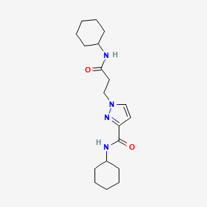 N-cyclohexyl-1-[3-(cyclohexylamino)-3-oxopropyl]-1H-pyrazole-3-carboxamide